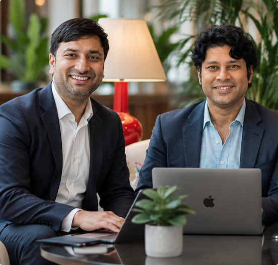 The APX founders — a developer and a security engineer — side by side
